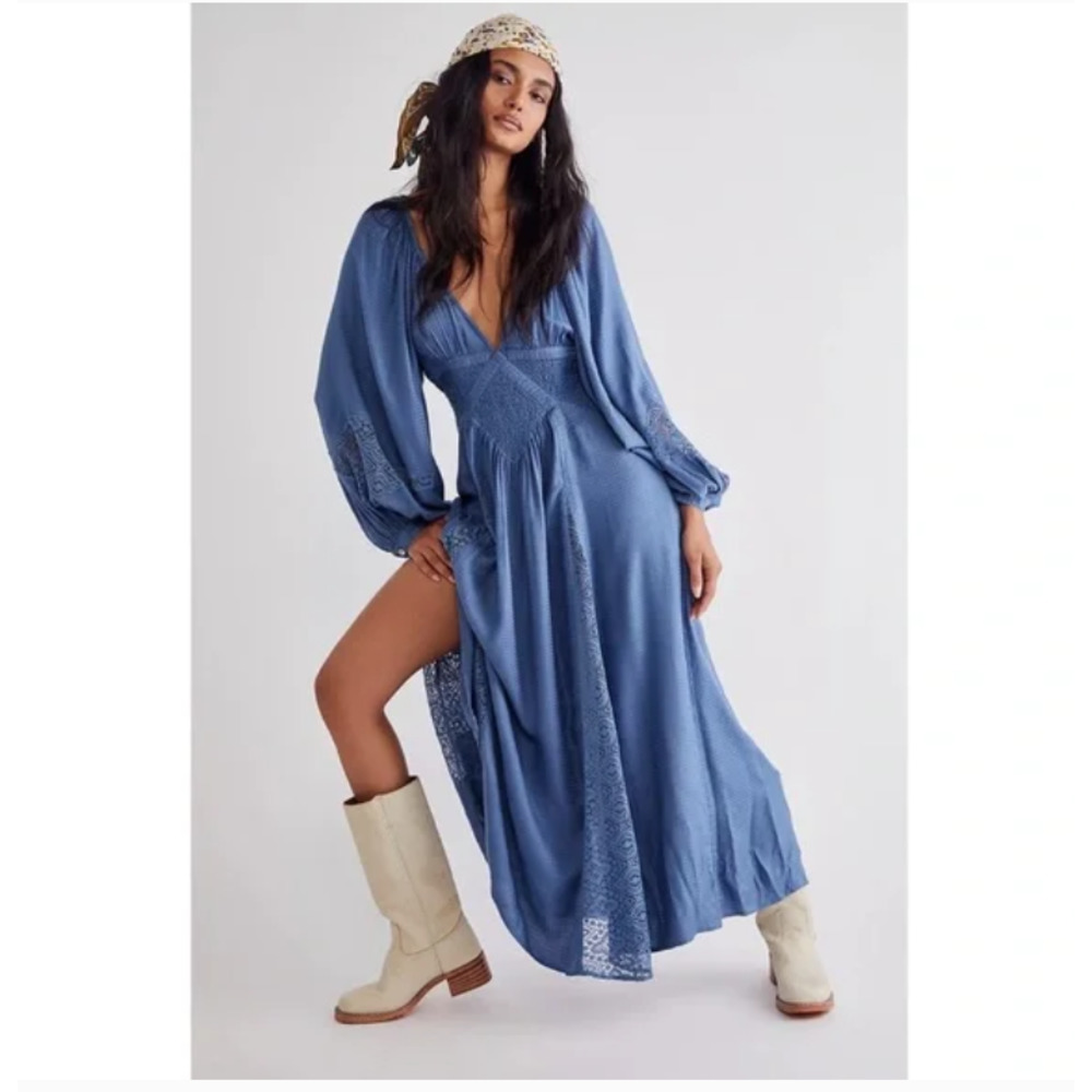Free People Southwest Lace Maxi Dress XS NWT